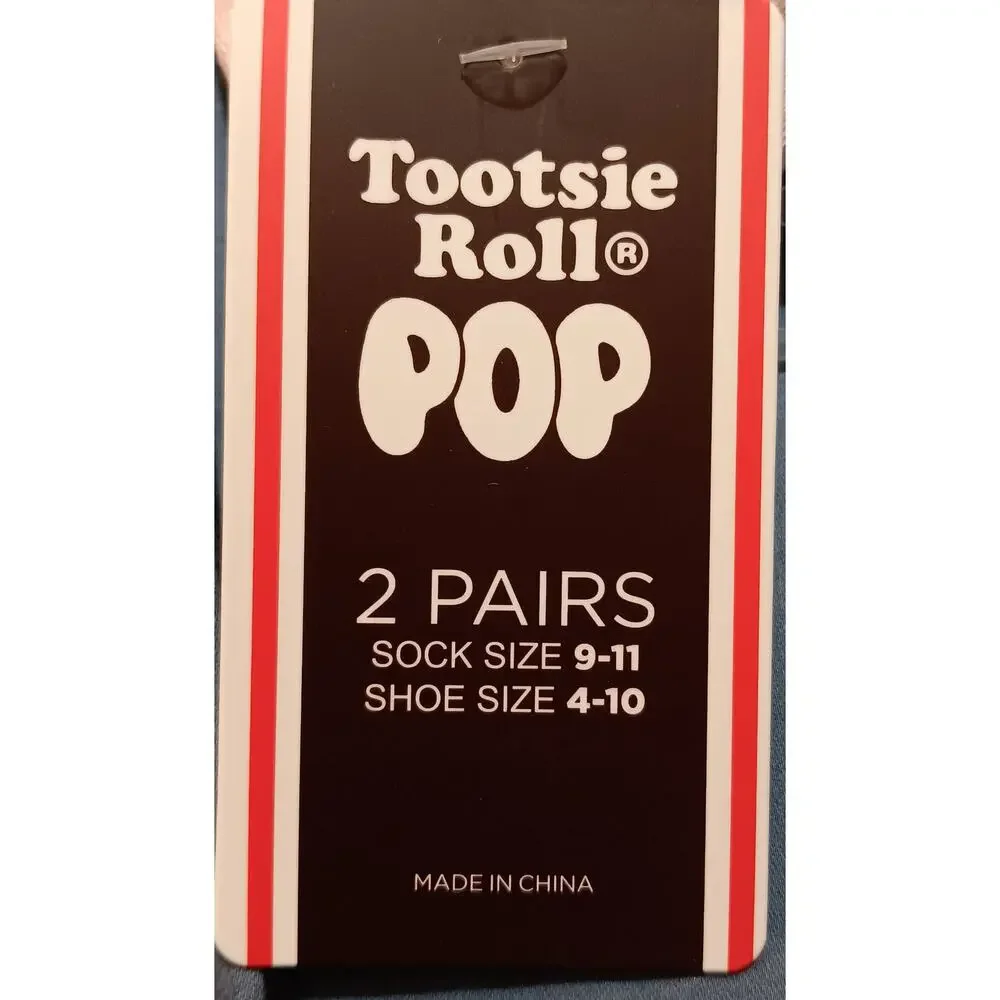 Tootsie Roll Pop Socks Womens NEW 4 Pair Ankle Different Designs Shoe Size 4-10